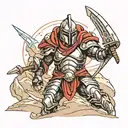 spartan in full armor stranded on alien planet tattoo design idea