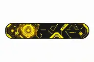 space age wall being torn tattoo design idea