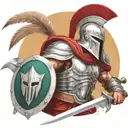 spartan in full armor tattoo design idea