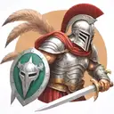 spartan in full armor tattoo design idea