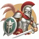 spartan in full armor tattoo design idea