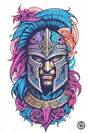 spartan warrior tattoo design idea
