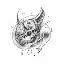 tattoo for arm, not forearm. must have a set of objects tattoo design idea