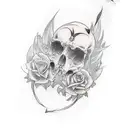 tattoo for arm, not forearm. must have a set of objects tattoo design idea