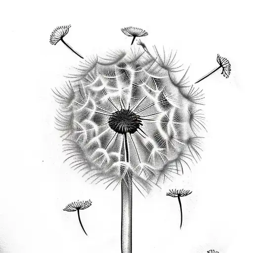 Dandelion tattoo design idea