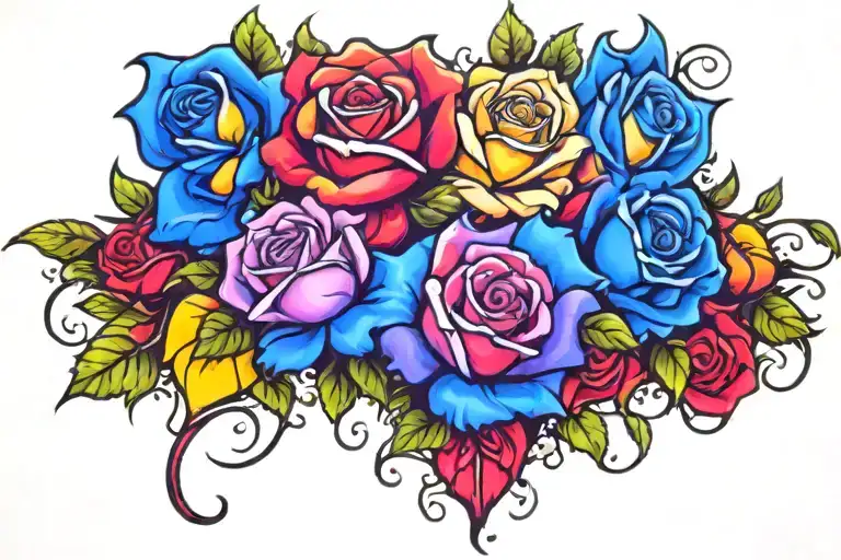 rose Garden tattoo design idea