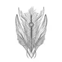 phonix with long feathers, include shading, detail, the number 8, Temet Nosce tattoo design idea
