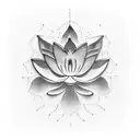 A simple yet powerful minimalist tattoo of a lotus flower growing from a crack in the pavement, representing resilience and self-love tattoo design idea