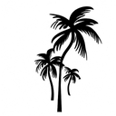 ocean palm trees tattoo design idea