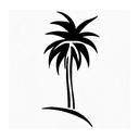 ocean palm trees tattoo design idea