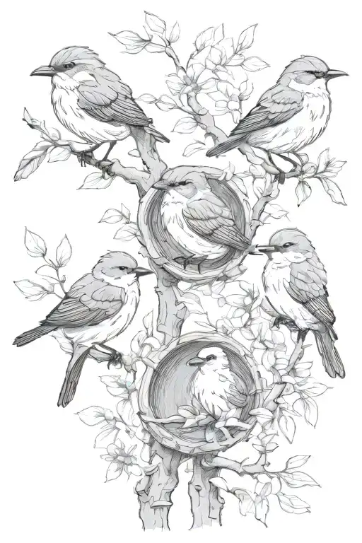 3 little birds   tattoo design idea