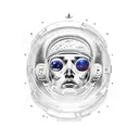 Astronauta con jupiter tattoo design idea