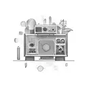 mixing console tattoo design idea