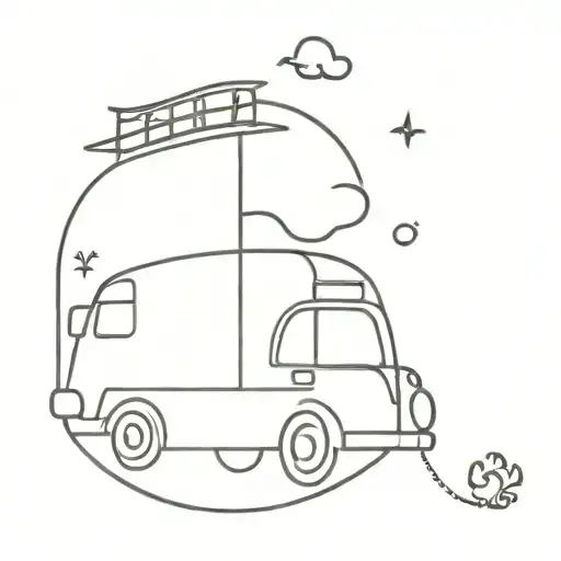 getaway car tattoo design idea
