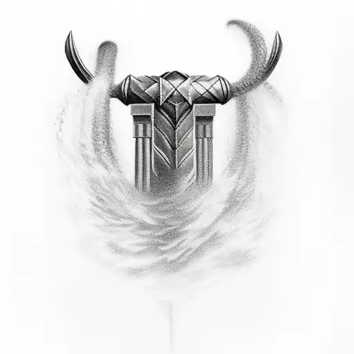 thor mythology tattoo design idea