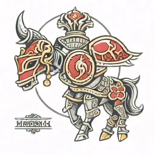 simbol of karna armour design tattoo design idea