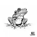 frog samurai tattoo design idea