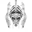 2 Lightsabers Ahsoka tattoo design idea