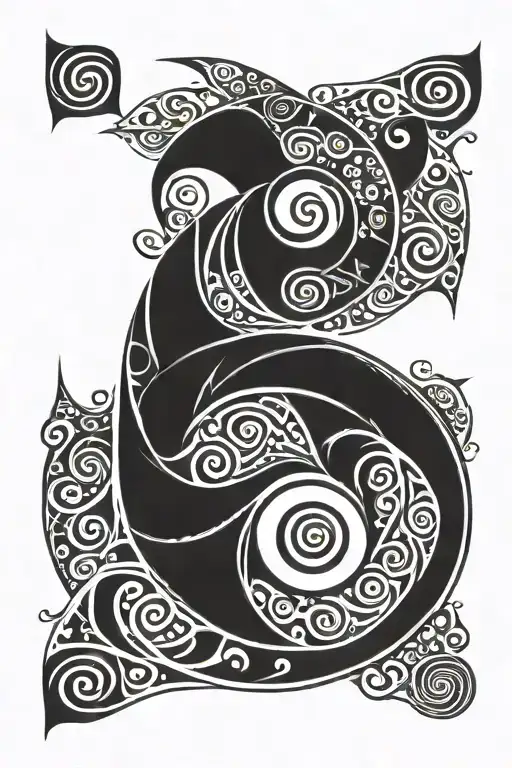Fibonacci spiral tattoo design idea