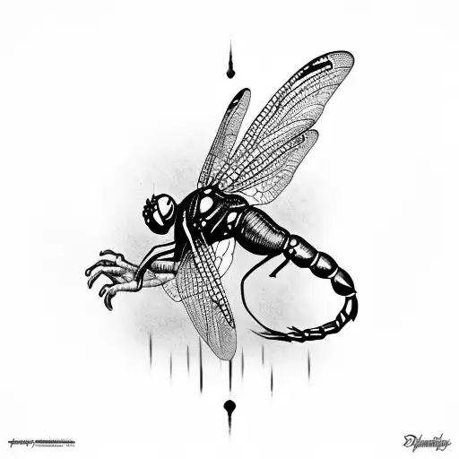 shackled hand grasping for dragonfly tattoo design idea
