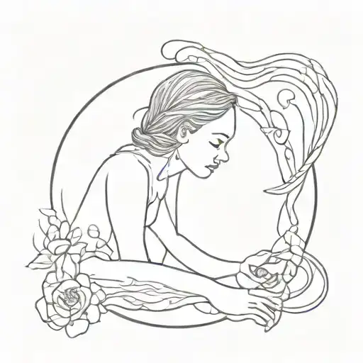 anxiety and depressive disorder tattoo design idea