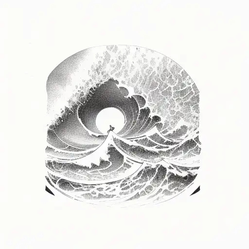 Ocean Wave tattoo design idea