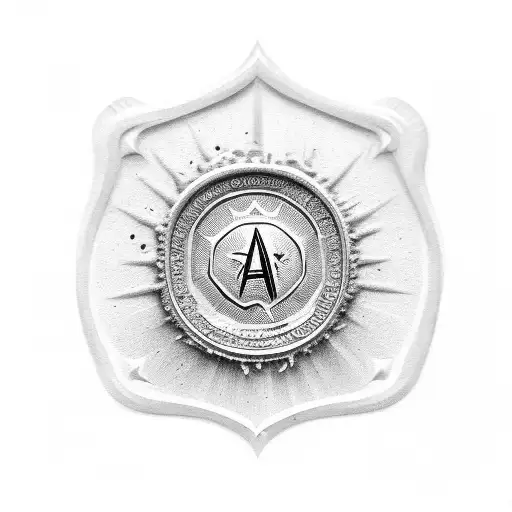 A wax seal with "ADHD" written in it just text tattoo design idea