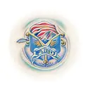 A wax seal with "ADHD" written in it tattoo design idea