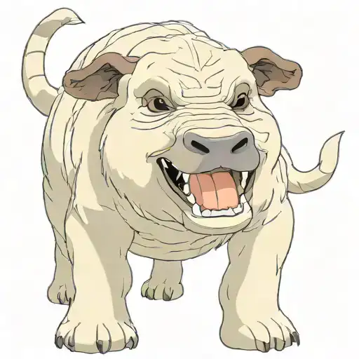 appa from the last airbender frontal view with his tongue out  tattoo design idea