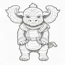 appa from the last airbender tattoo design idea