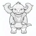 appa from the last airbender tattoo design idea