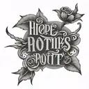 hope, positivity, negative and positive message integrated tattoo design idea