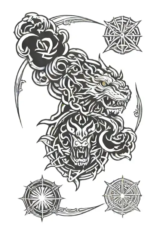 STRENGTH AND HONOR tattoo design idea