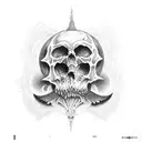 gates heaven hell tattoo design idea