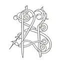 generate a otf tattoo the same as in the photo above each letter 3 numbers 2004 1974 1970 and under the letters cross tattoo design idea