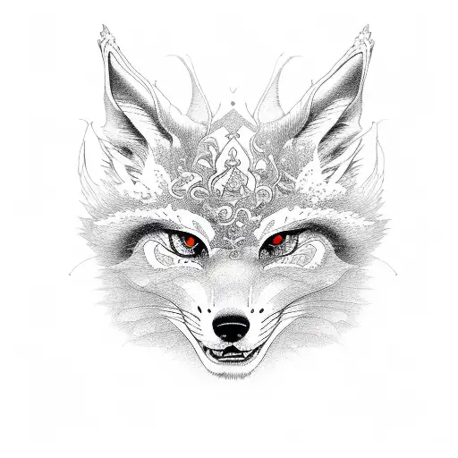 kitsune tattoo design idea