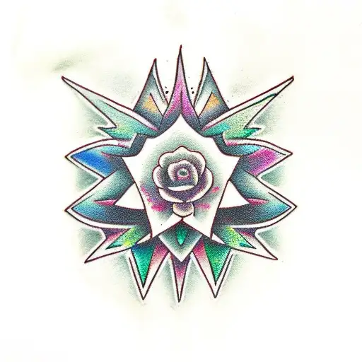 Link from Tears of the Kingdom defusing Bomb Flower tattoo design idea