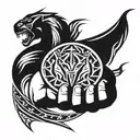 WWE ring wrestling  tattoo design idea