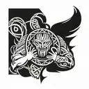 WWE ring wrestling  tattoo design idea