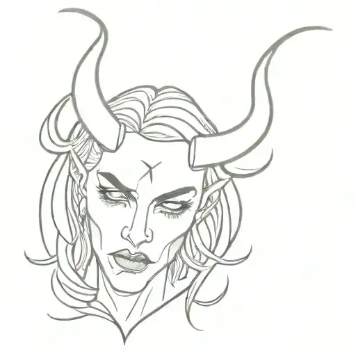 Xanax Bar with devil horns tattoo design idea