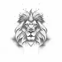 fire lion link tattoo design idea