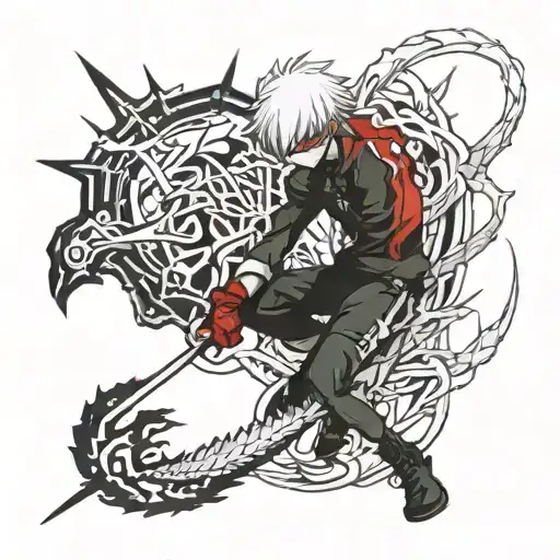 Ken Kaneki tattoo design idea