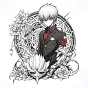 Ken Kaneki tattoo design idea