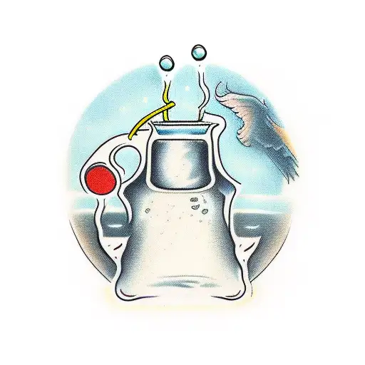 mixing our drinks with holy water wont cover up sins that are bound to gollow tattoo design idea