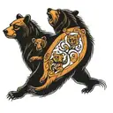 bear and cubs tattoo design idea