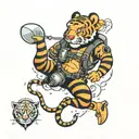 tigger scuba diver tattoo design idea
