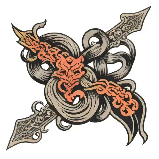 lung cancer ribbon tattoo design idea