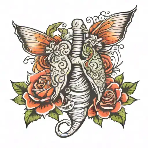 lung cancer mom tattoo tattoo design idea