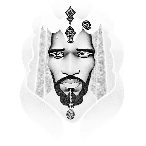 Black Jesus tattoo design idea
