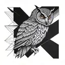 Owl tattoo design idea
